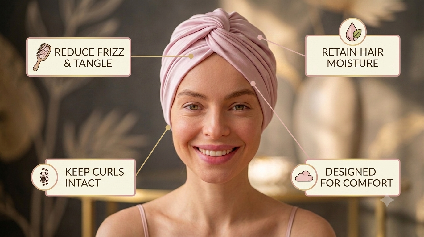 Rosy Satin Bonnet