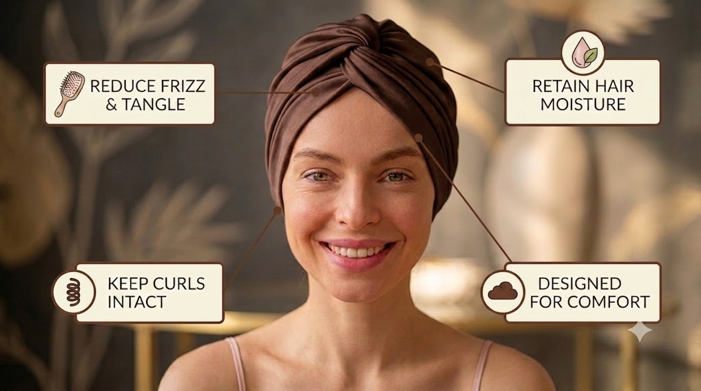 Espresso Satin Bonnet