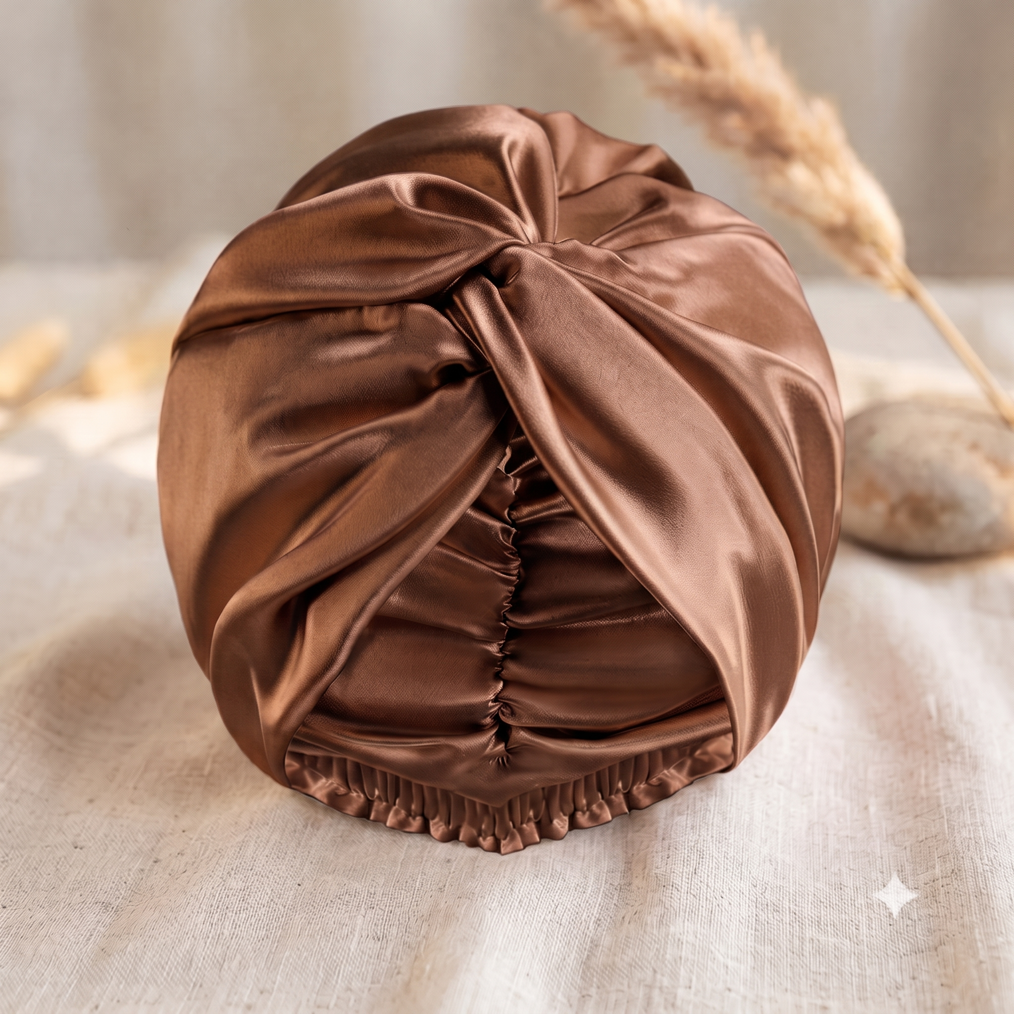 Espresso Satin Bonnet