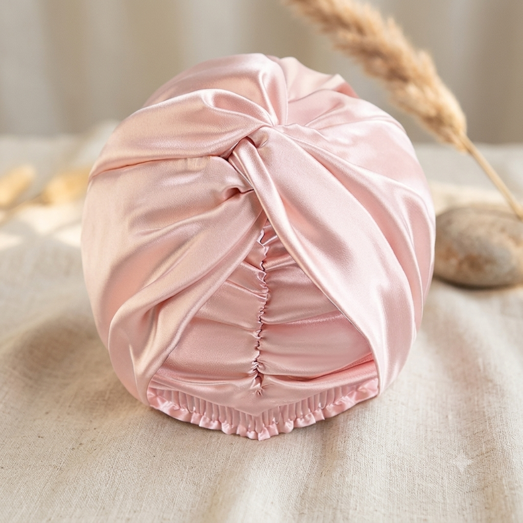 Rosy Satin Bonnet